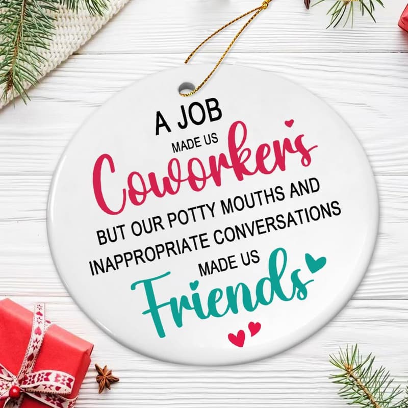 Funny 2025 Coworker Ornament – Gifts for Work Friends