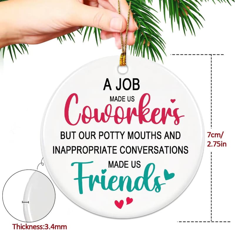 Funny 2025 Coworker Ornament – Gifts for Work Friends