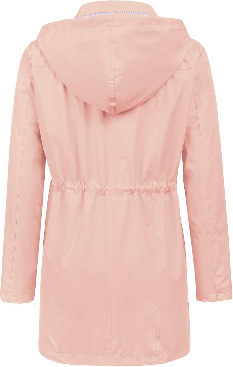Women's Waterproof Hooded Trench Coat for Travel