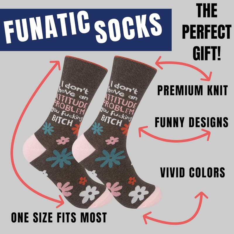 Funny Novelty Socks with Sayings for Men & Women