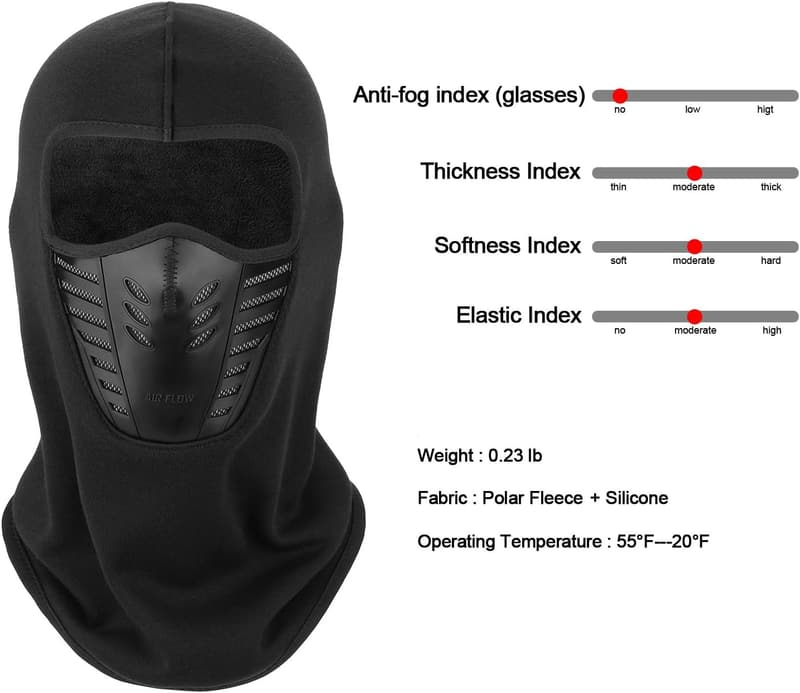 Winter Fleece Balaclava Ski Mask for Men & Women