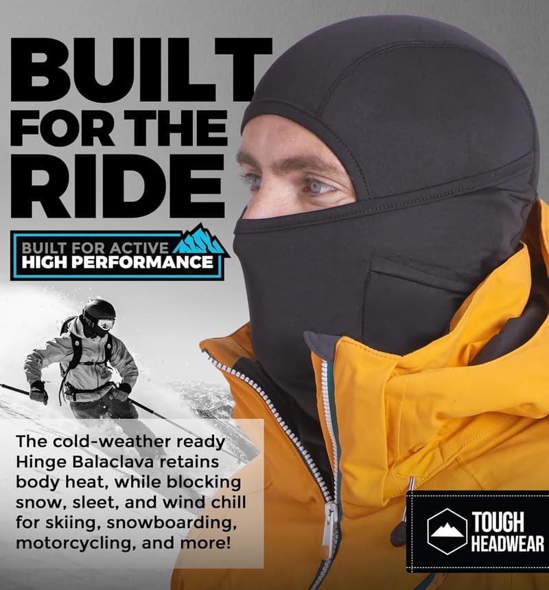 Black Balaclava Face Mask for Men & Women - Summer Use