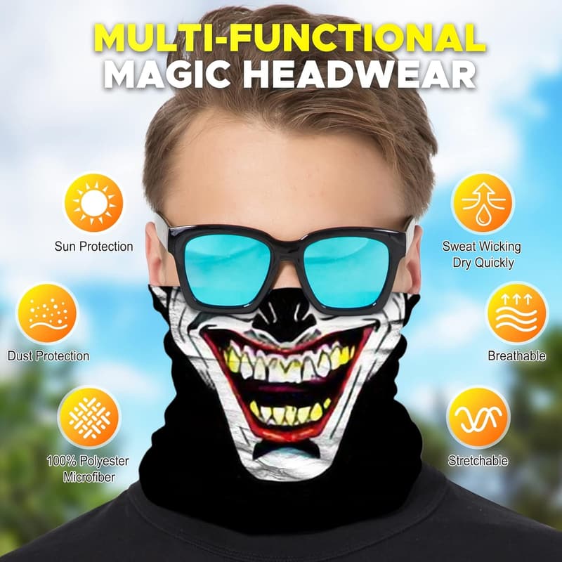 JOEYOUNG Bandana Neck Gaiter Magic Scarf Headwear