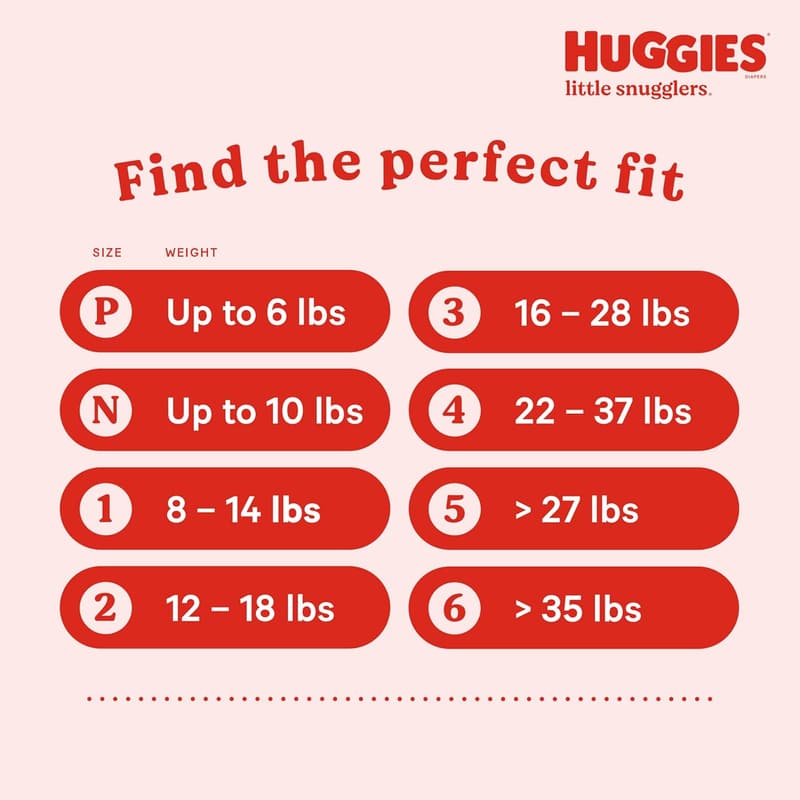 Huggies Little Snugglers Newborn Diapers, Size Newborn, 144 Count