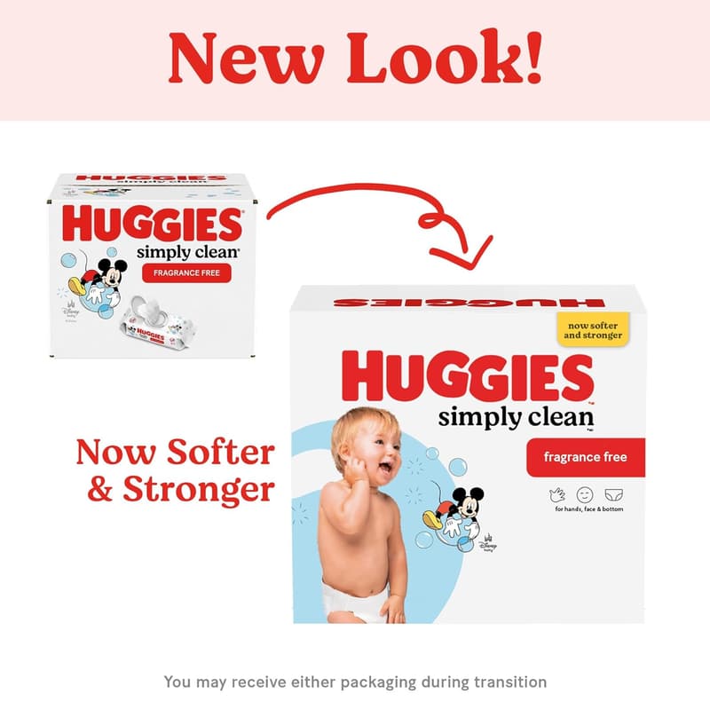 Huggies Simply Clean Unscented Baby Wipes, 704 Total Wipes