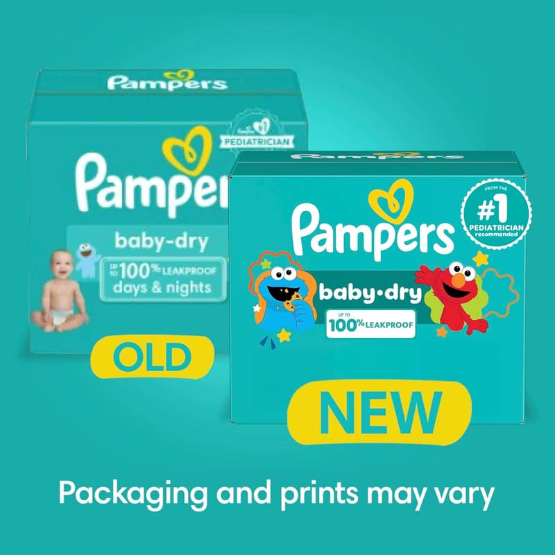 Baby Dry Size 1 Pampers Diapers, 252 Count, Absorbent Disposable