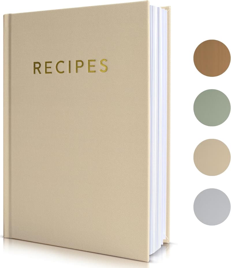 Aesthetic Blank Recipe Book with Waterproof Cover - Perfect for Organizing Recipes