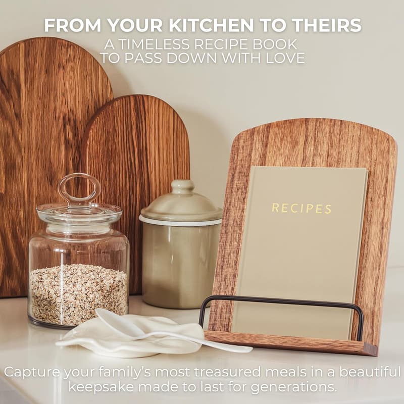 Aesthetic Blank Recipe Book with Waterproof Cover - Perfect for Organizing Recipes