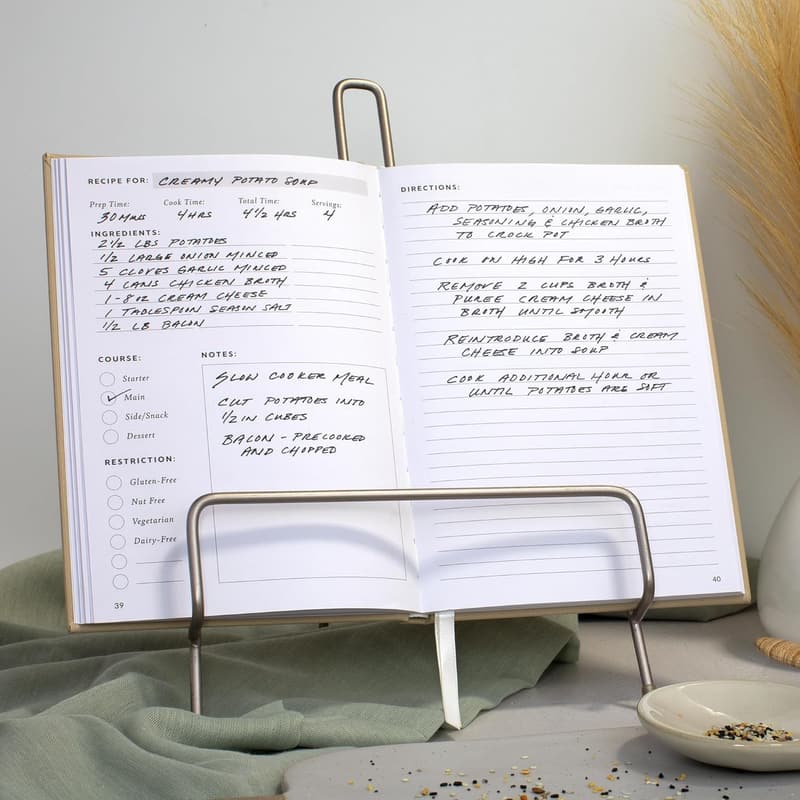 Aesthetic Blank Recipe Book with Waterproof Cover - Perfect for Organizing Recipes