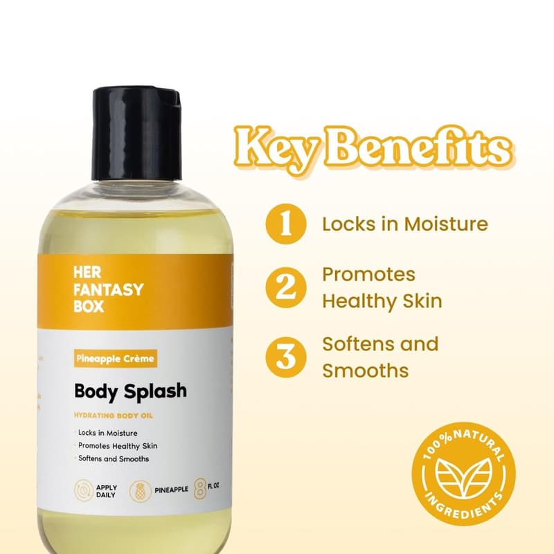 Hydrating Body Oil (Pineapple Cream) - Lightweight, All-Natural Formula