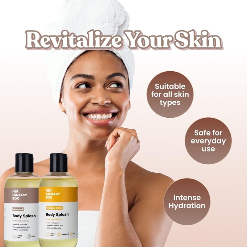 Hydrating Body Oil (Pineapple Cream) - Lightweight, All-Natural Formula