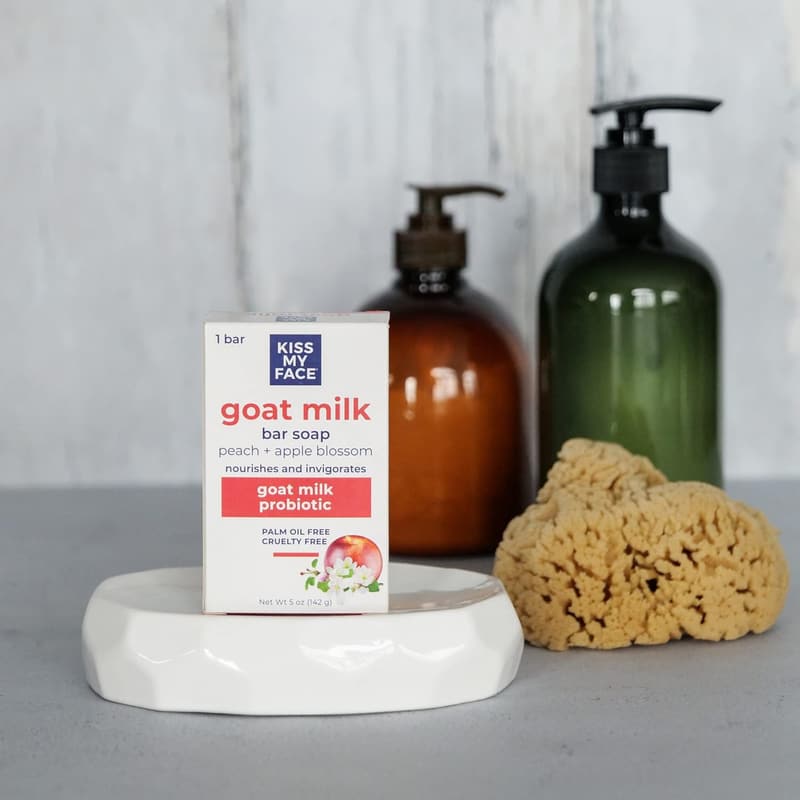 Probiotic Goat Milk Soap Bar with Peach & Apple Blossom