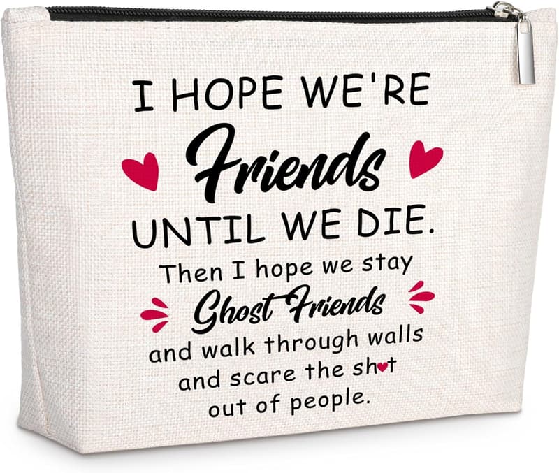 Ghost Friends Makeup Bag - Fun Birthday Gift for Women