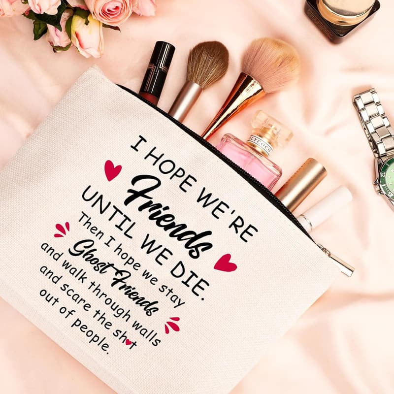 Ghost Friends Makeup Bag - Fun Birthday Gift for Women