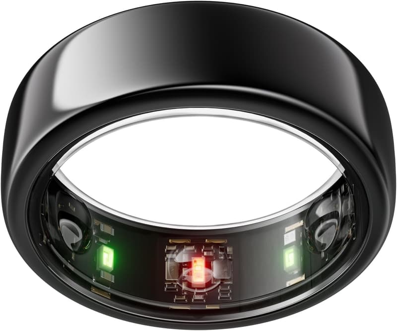 Oura Ring Gen3 Horizon - Black - Smart Fitness Tracker, Size 7