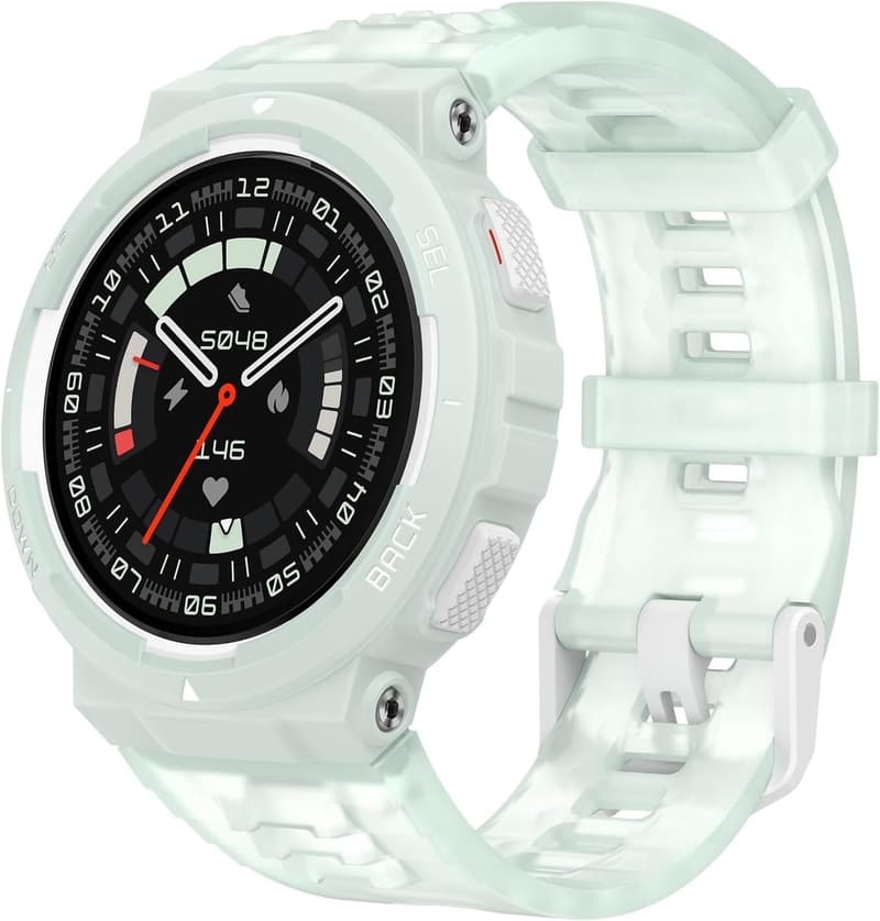 Active Edge Smart Watch - 46mm Rugged Fitness Tracker, Mint Green