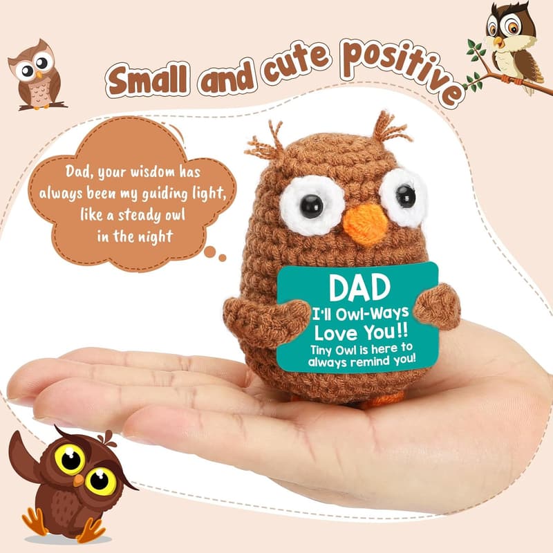 Handmade Crochet Owl for Father's Day Gift