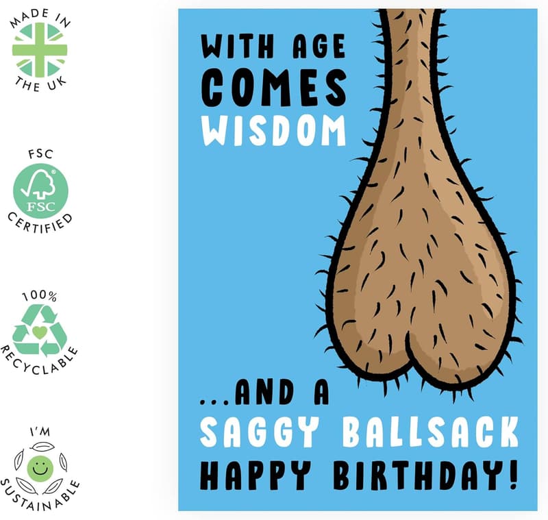 Funny Birthday Card for Men - Hilarious Gift for Him