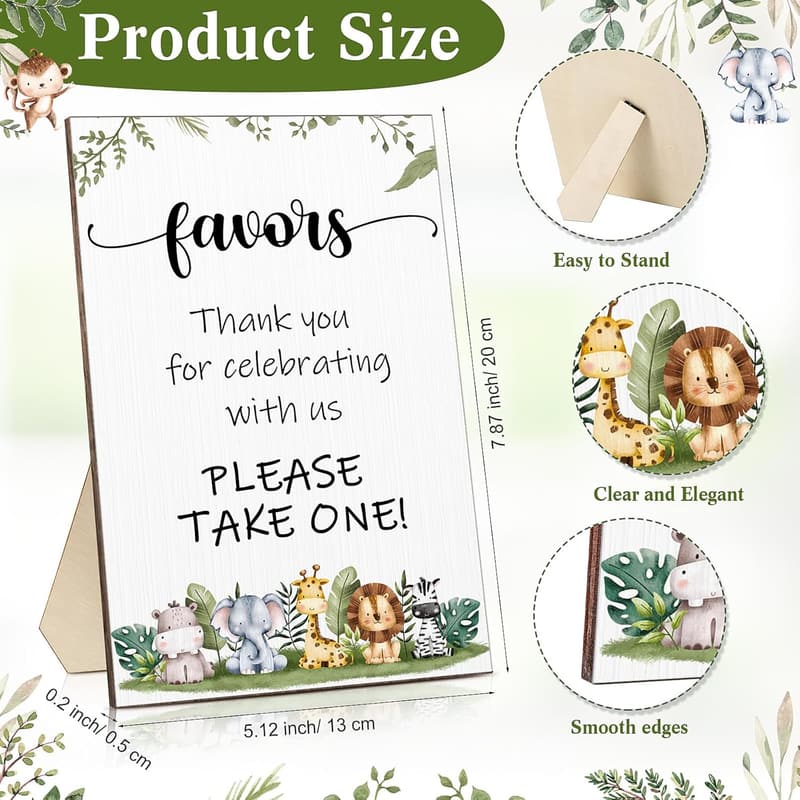 Baby Shower Succulent Candle Favors with Thank You Tags & Bags