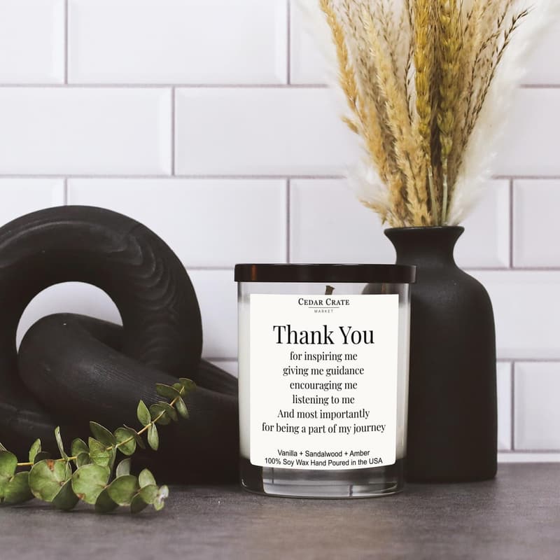 Thank You Gifts: Vanilla Scented Candles for Women, Made in USA