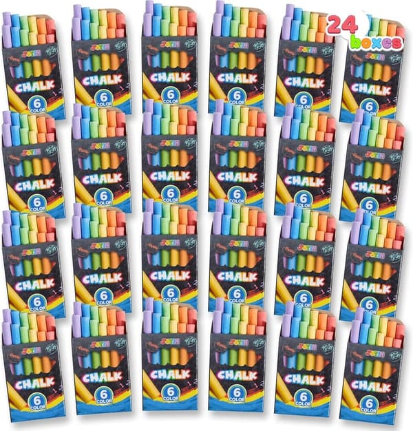 Mini Non-Toxic Chalk Set for Kids - 288 Count Classroom Supplies