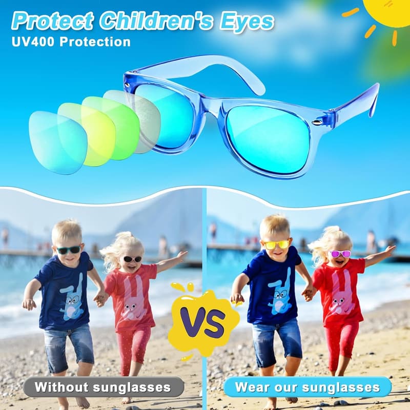 Bulk Kids Sunglasses Party Favors - UV 400 Protection, 32 Pack