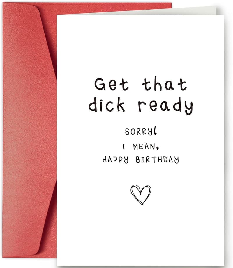 Raunchy Birthday Card for Him - Perfect for Husband or Boyfriend