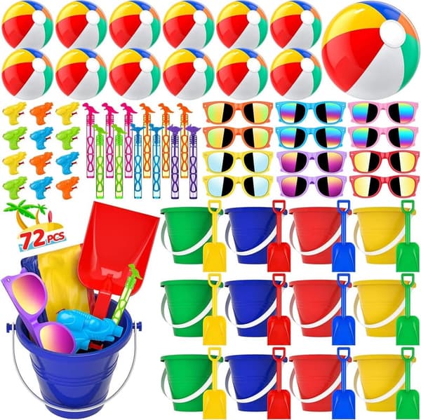 Summer Pool Party Favor Set - 72pcs Toys for Kids