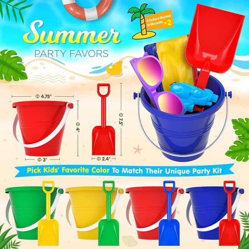 Summer Pool Party Favor Set - 72pcs Toys for Kids