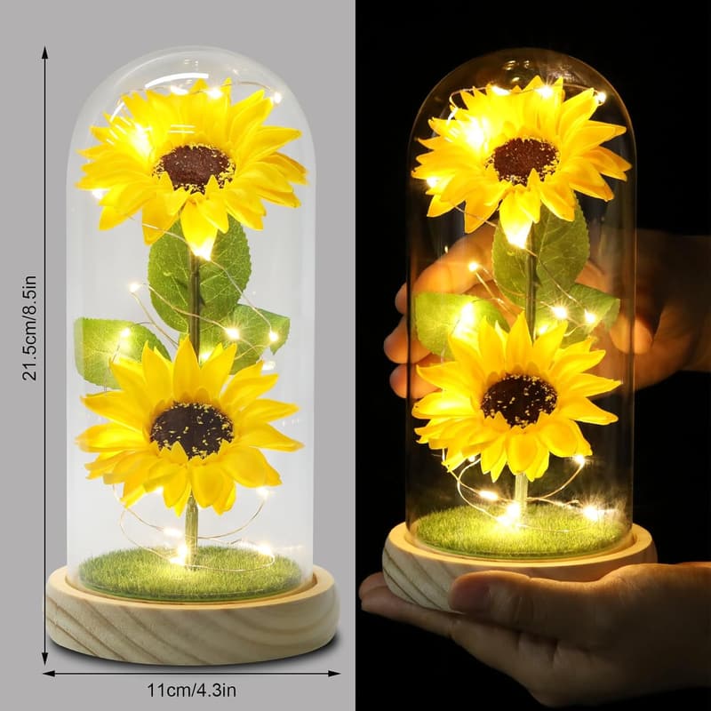 Enchanted LED Sunflower Lamp - Unique Gift for Mother's Day