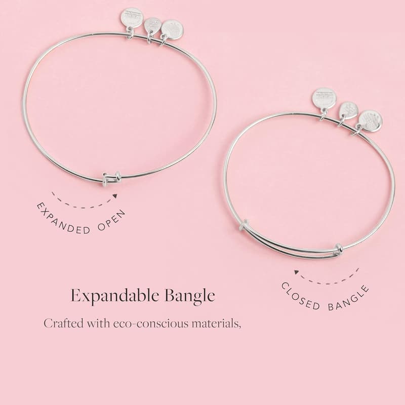 Sunflower Charm Expandable Bangle for Women - Two-Tone Finish