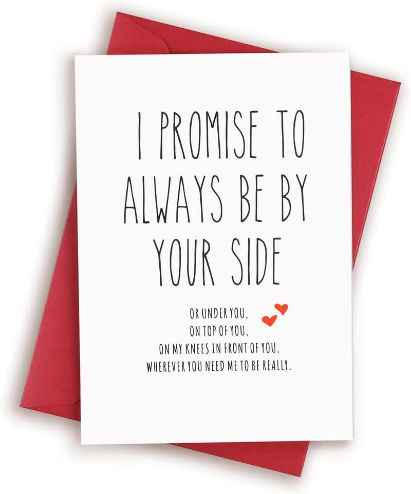 Naughty Anniversary Card for Him - Funny & Cheeky Design