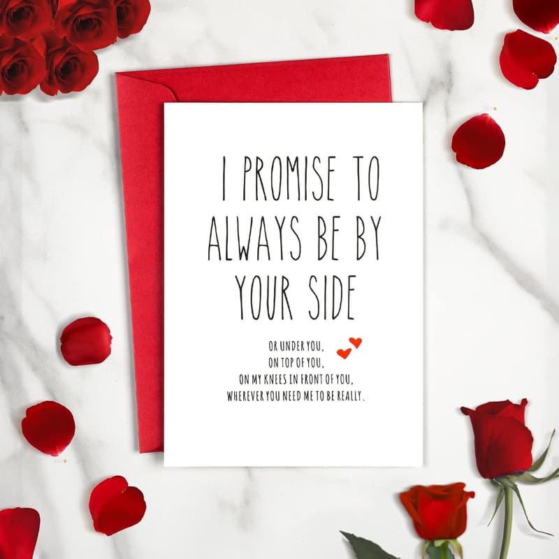 Naughty Anniversary Card for Him - Funny & Cheeky Design