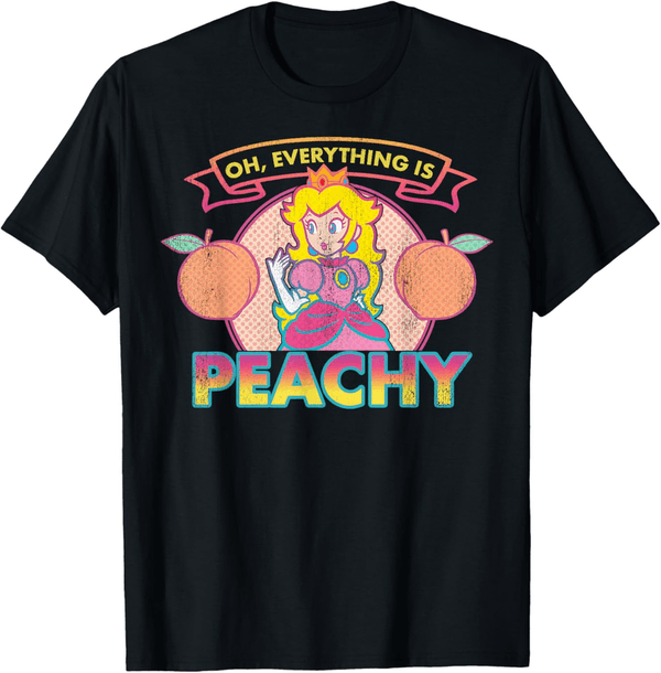 Princess Peach Graphic T-Shirt for Super Mario Fans