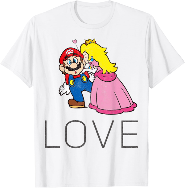 Princess Peach Love Graphic T-Shirt for Gamers