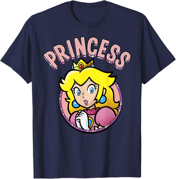 Peach Portrait T-Shirt for Super Mario Fans