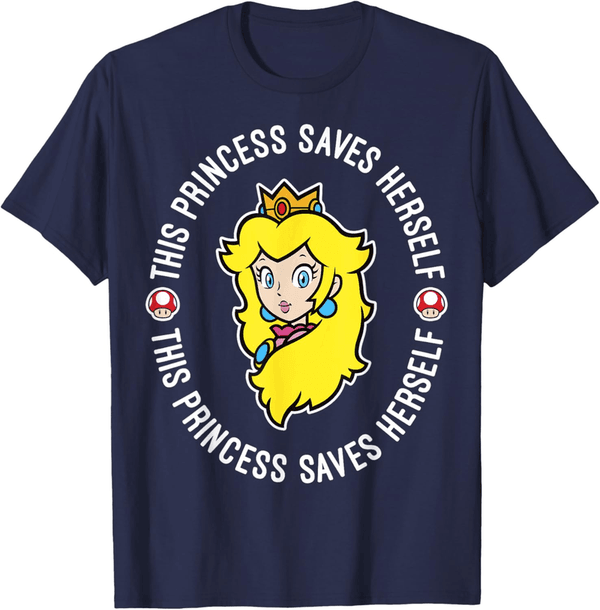 Princess Peach Saves Herself T-Shirt