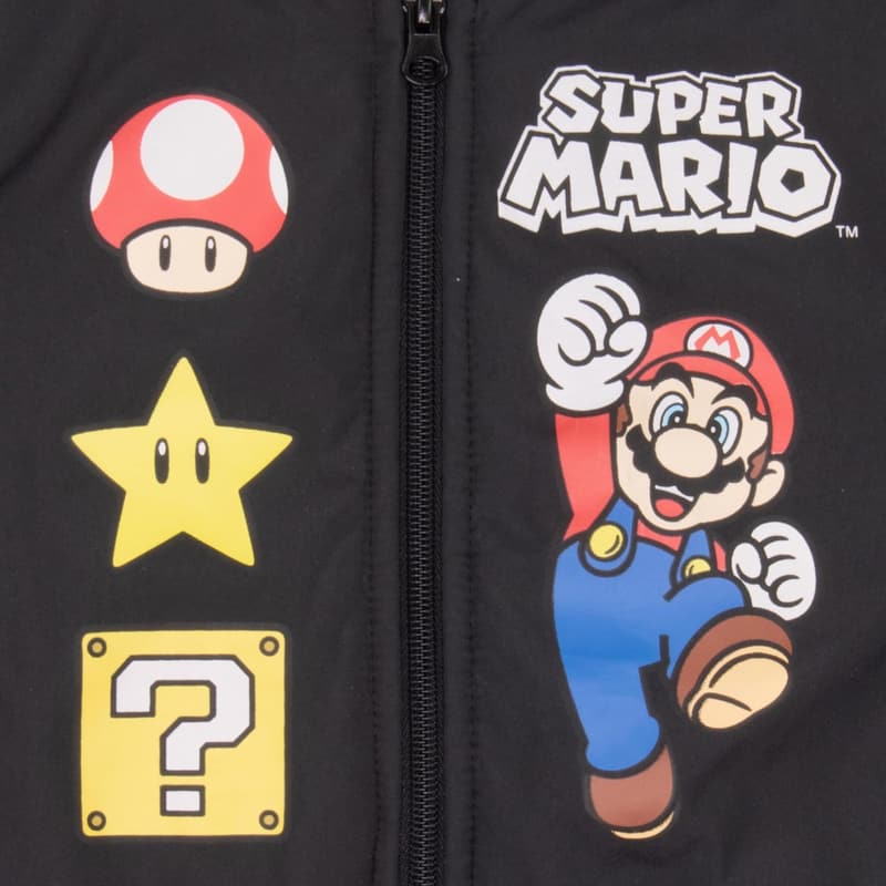 Nintendo Super Mario Bros Kids Zip-Up Bomber Jacket
