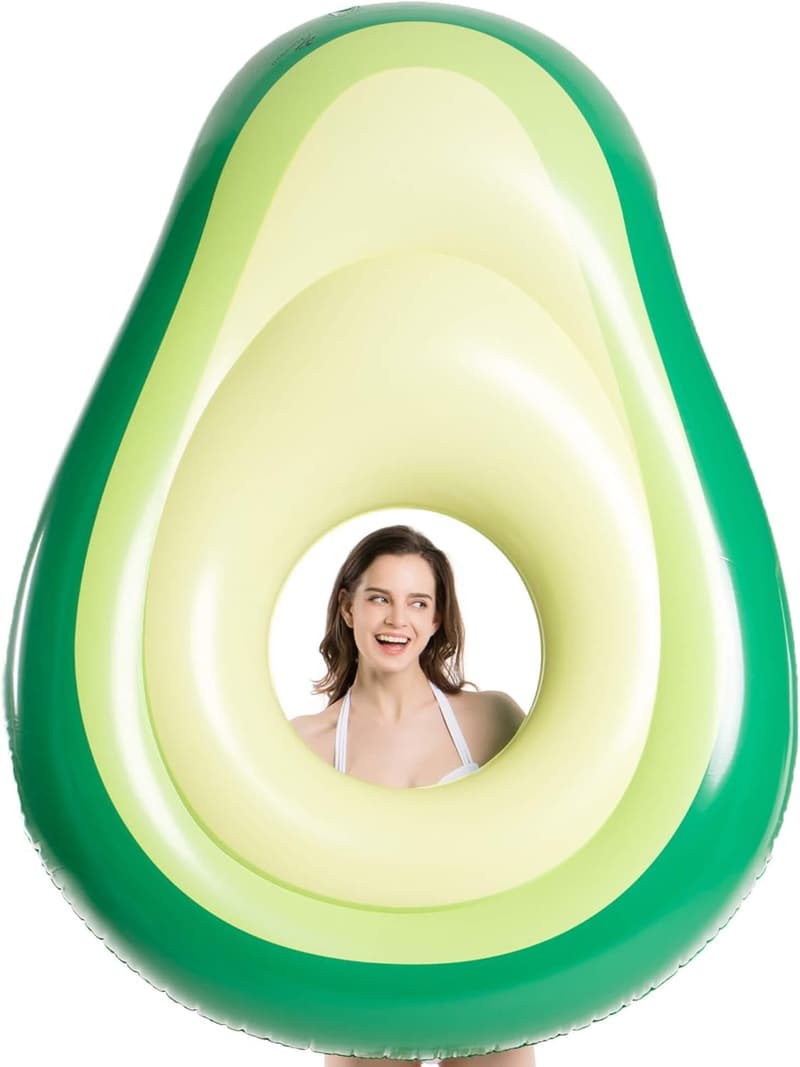 Inflatable Avocado Pool Float with Ball - Summer Fun for All