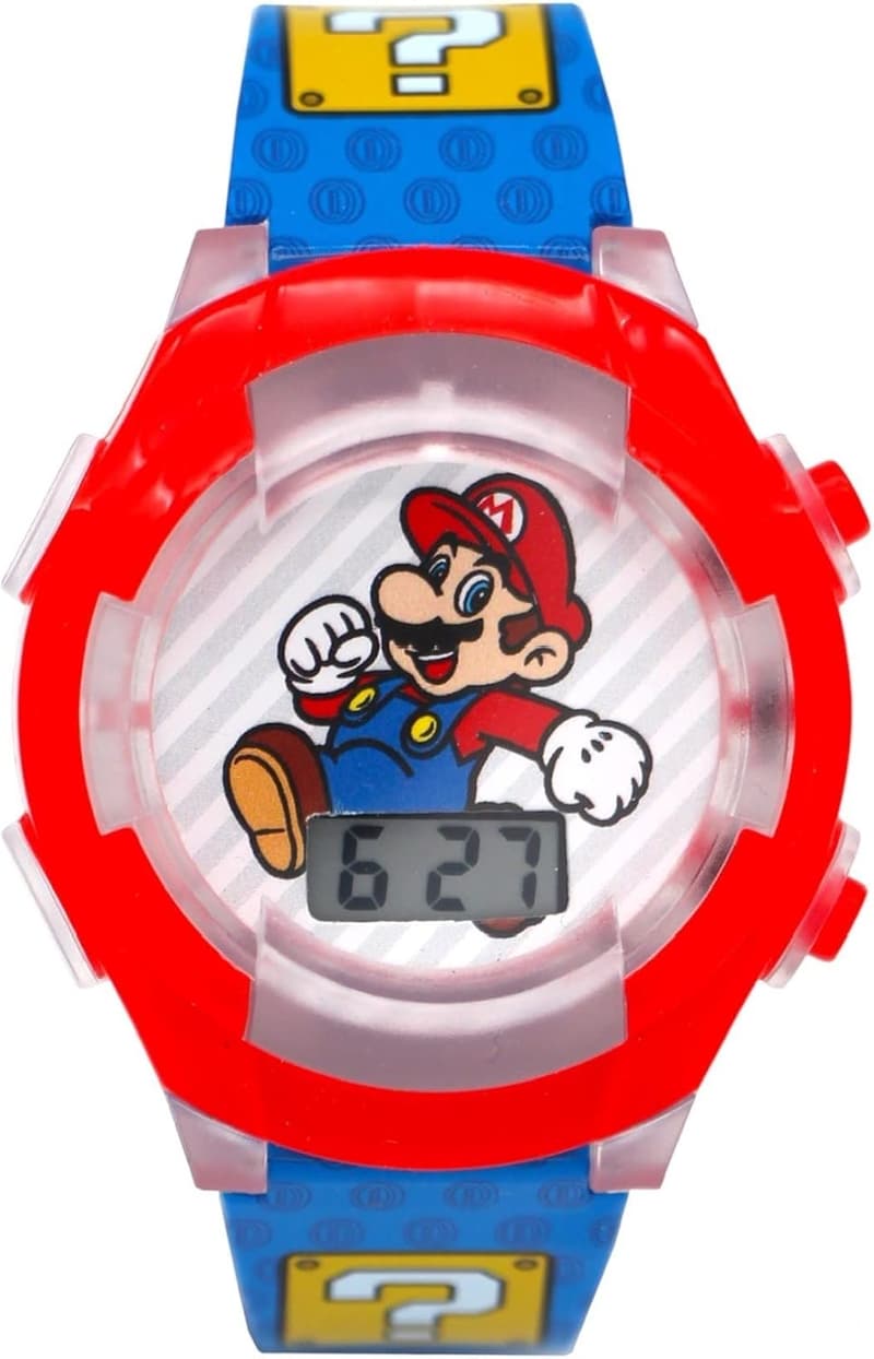 Super Mario Light-Up Digital Watch for Kids (Ages 3+)