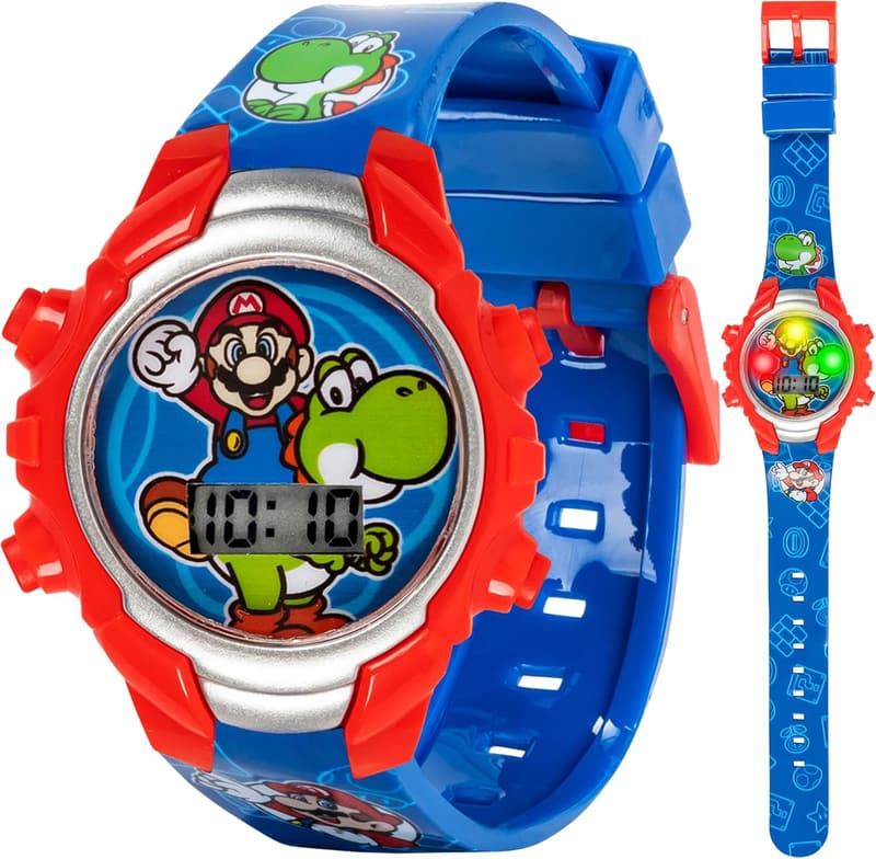 Super Mario Kids Digital Watch with Yoshi & LED Lights