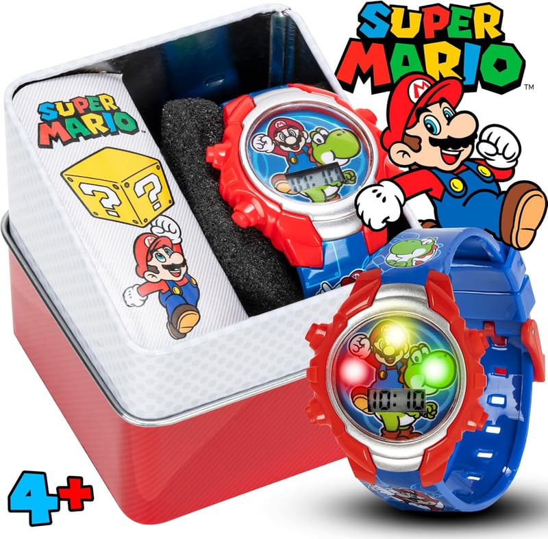 Super Mario Kids Digital Watch with Yoshi & LED Lights