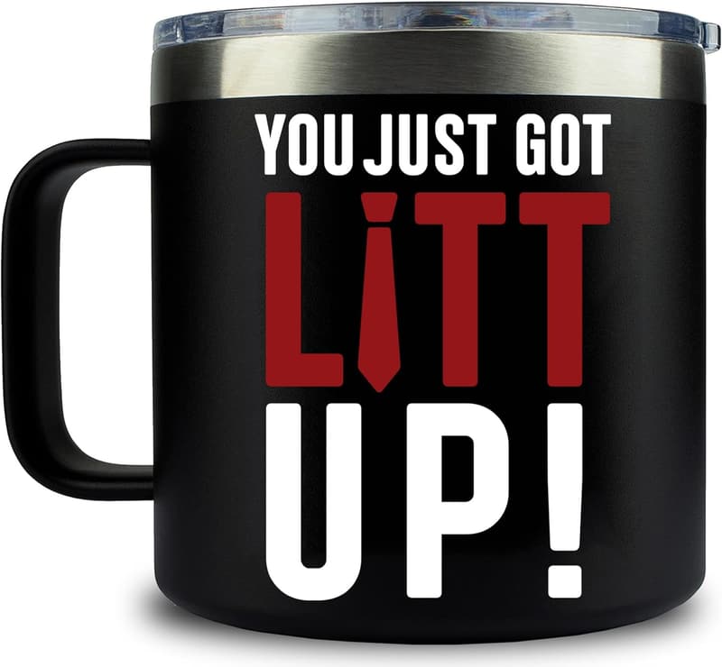 Funny Christmas Mug for Suits Fans - 14oz Coffee Cup