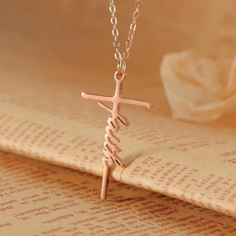 Inspirational Faith Necklace for Women - 14K Gold Plated