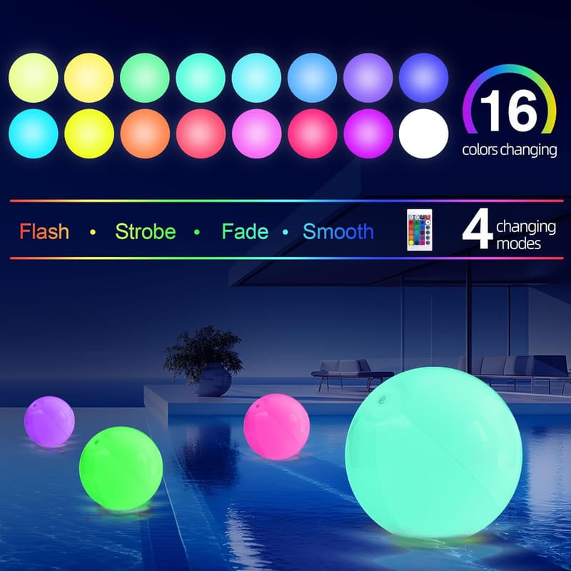 LED Floating Beach Ball - 16