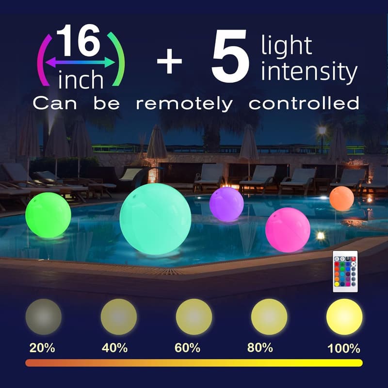 LED Floating Beach Ball - 16