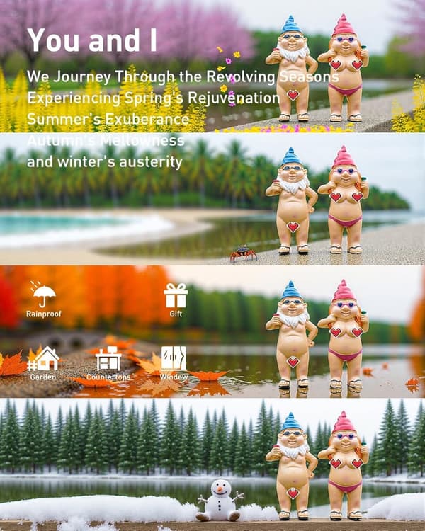 Funny Resin Garden Gnomes - Outdoor Decor for Home & Gifts