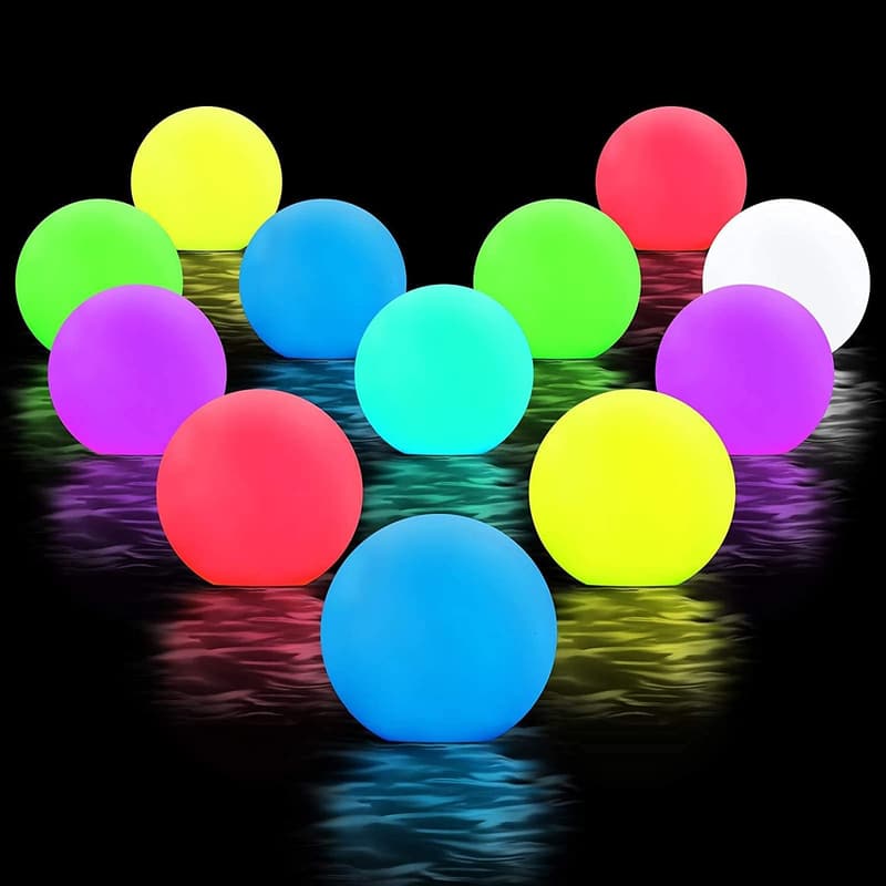 Rechargeable LED Pool Lights - 4 Pack, 16 Colors, Remote Control