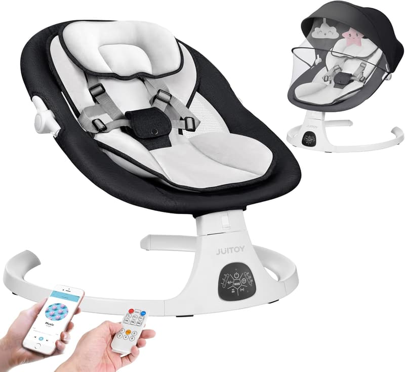 Infant to Toddler Electric Baby Swing with Bluetooth Music