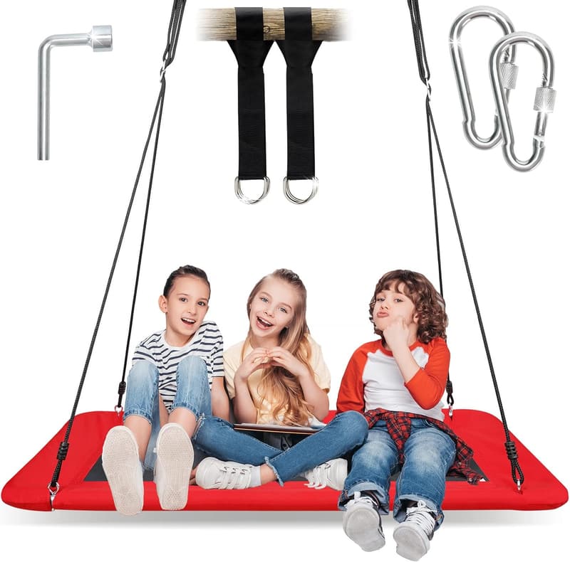 Giant Rectangle Tree Swing for Kids & Adults - 700lb Capacity